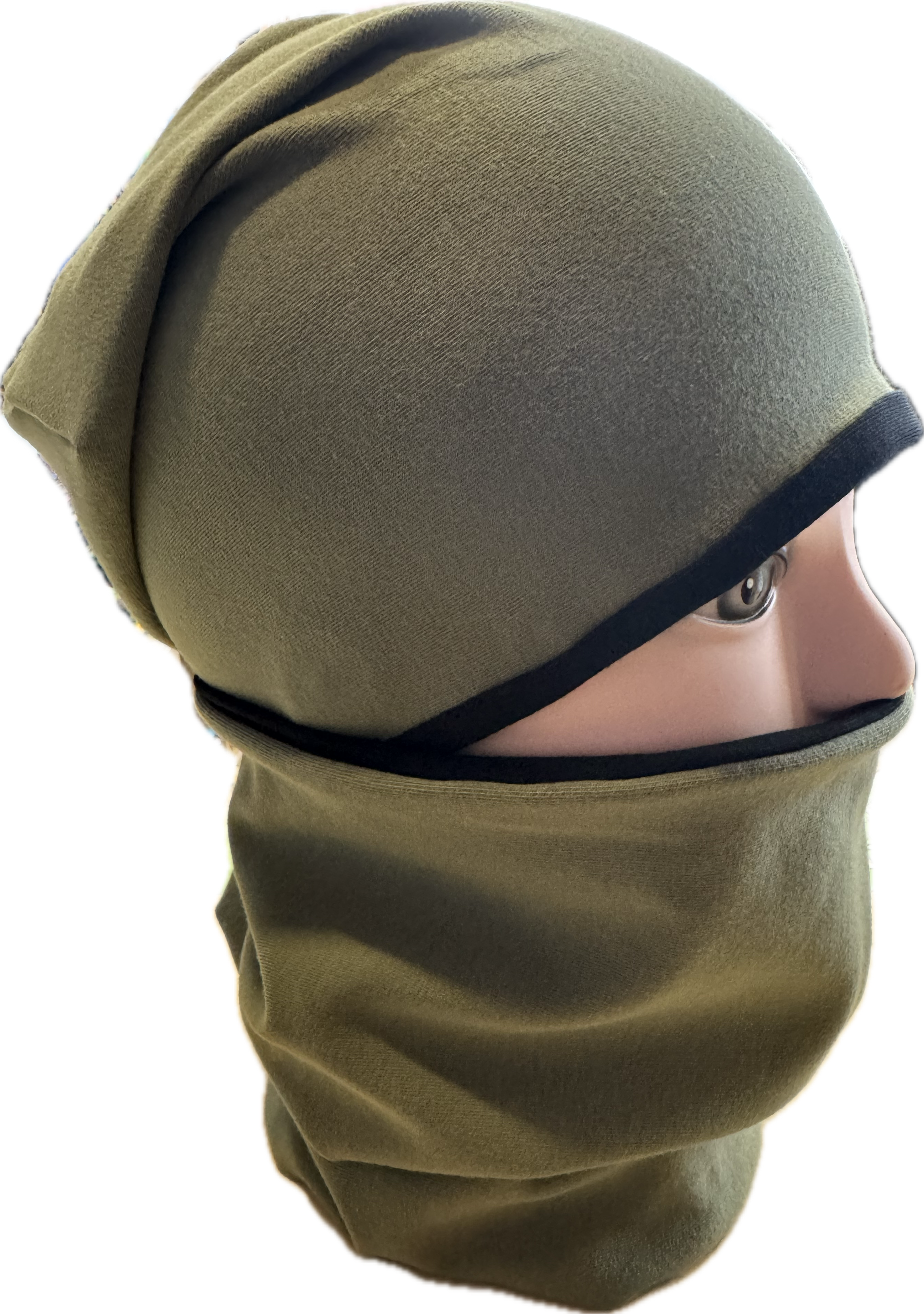 BAMBUSOVÁ ČEPICE HOMELESS+NÁKRČNÍK khaki
