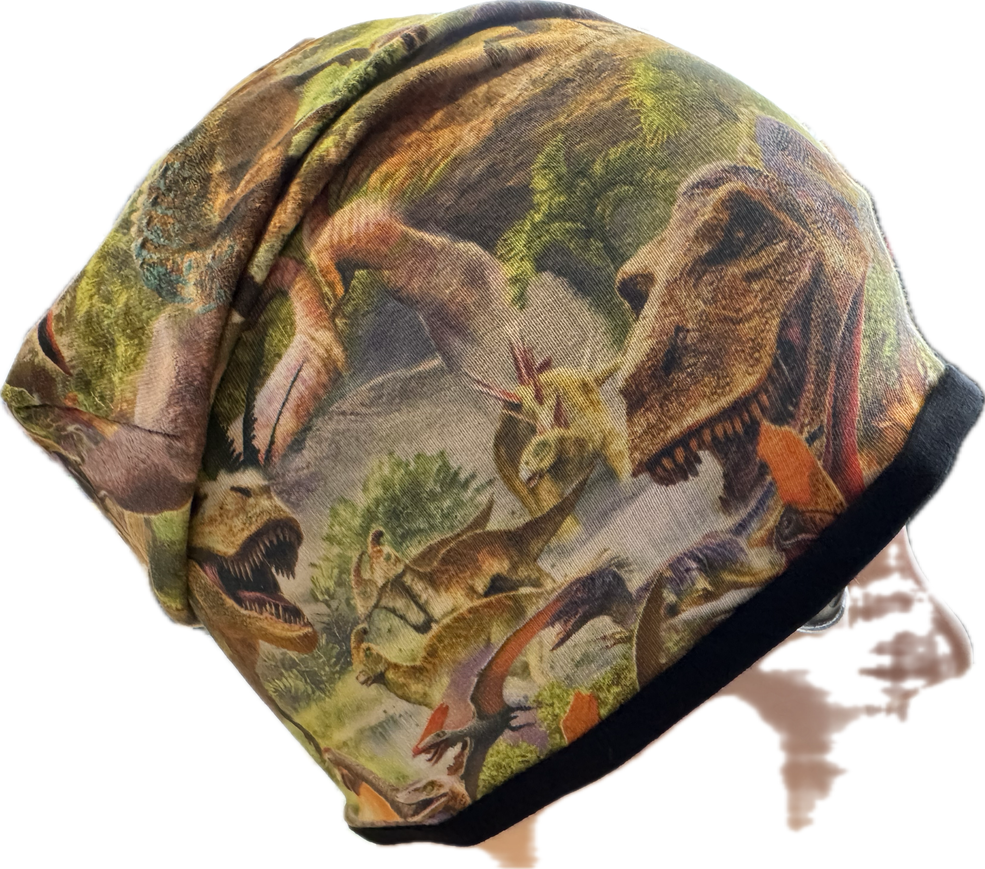 BAMBUSOVÁ ČEPICE HOMELESS+NÁKRČNÍK dinosauři