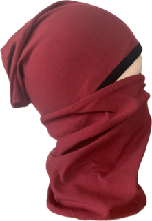 BAMBUSOVÁ ČEPICE HOMELLES + NÁKRČNÍK bordo